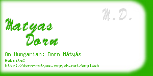 matyas dorn business card