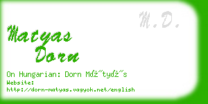 matyas dorn business card